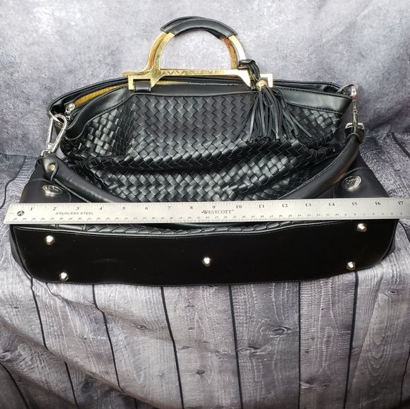 JM New York, Hand Bag, Black Leather. Large sz. Gently used - Picture 3 of 6